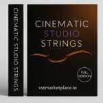 Cinematic Studio Strings Full Version VST plugin box design – orchestral string library for film scoring